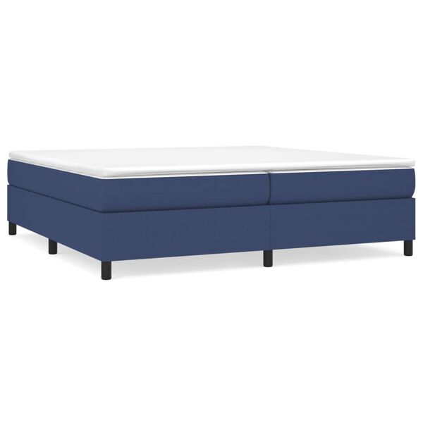 vidaXL Boxspringbett mit Matratze Blau 200x200 cm Stoff