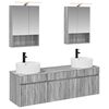vidaXL Badezimmerschrank-Set 5 pcs Grau Sonoma 50 x 14,5 x 70 cm