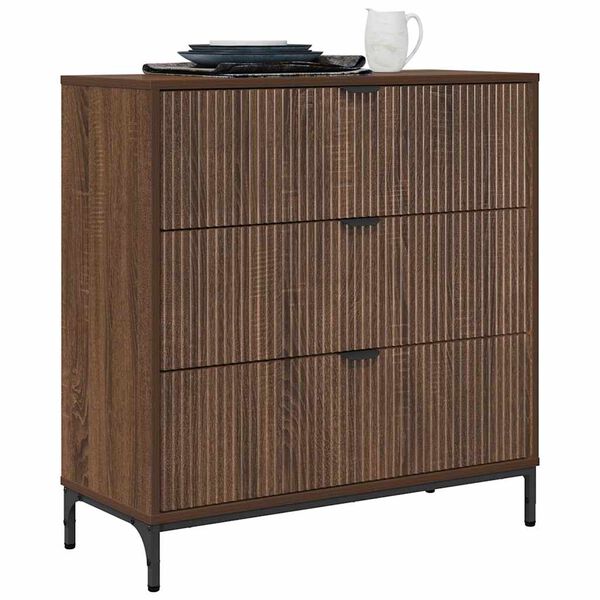 vidaXL Sideboard Braun Eichen-Optik 79,5 x 33 x 82 cm Holzwerkstoff