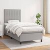 vidaXL Boxspringbett mit Matratze Hellgrau 90x200 cm Stoff