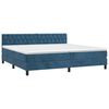 vidaXL Boxspringbett mit Matratze Dunkelblau 200x200 cm Samt