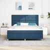 vidaXL Boxspringbett mit Matratze mit Kopfteil Blau 180 x 200 cm Stoff