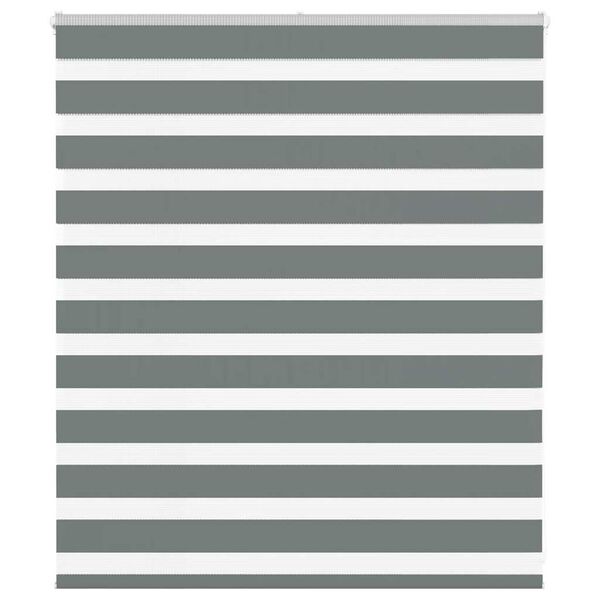 vidaXL Doppelrollo Dunkelgrau 130x100 cm Stoffbreite 125,9 cm Polyester