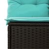 vidaXL 14-teiliges Gartensofa-Set mit Kissen, schwarzes Polyrattan