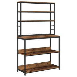 vidaXL K&uuml;chenregal 5 Ebenen 100 x 40 x 168 cm Holzwerkstoff Altholz