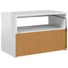 vidaXL TV-Schrank mit LED-Leuchten Hochglanz-Weiß 60x35x40 cm