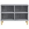 vidaXL TV-Schrank mit Massivholz-Beinen Grau Sonoma 69,5x30x50 cm