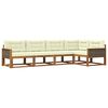 vidaXL Outdoor-Sofagarnitur 5 stk. Natur und Creme