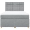 vidaXL Boxspringbett mit Matratze Hellgrau 140x200 cm Stoff