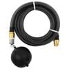 vidaXL Saugschlauch mit Messing-Anschl&uuml;ssen Schwarz 1,1" 25 m PVC