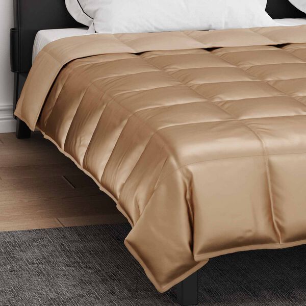 vidaXL Ganzjahresbettdecke Gold 220 x 260 cm Satin und Mikrofaser