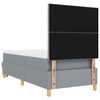 vidaXL Boxspringbett mit Matratze Hellgrau 90 x 200 cm Stoff