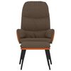 vidaXL Relaxsessel mit Hocker Braun Stoff