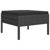 vidaXL 13-tlg. Garten-Lounge-Set mit Auflagen Poly Rattan Schwarz