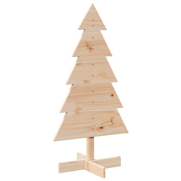 vidaXL Weihnachtsbaum Holz zum Schmücken 100 cm Massivholz Kiefer