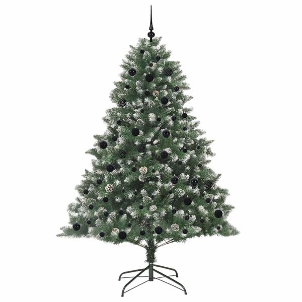 vidaXL K&uuml;nstlicher Weihnachtsbaum mit 300 LEDs mit St&auml;nder Gr&uuml;n 210 cm