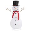 vidaXL LED-Schneemann Weihnachtsfigur Luxus-Stoff 120 cm
