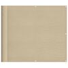 vidaXL Balkon-Sichtschutz Beige 90x700 cm 100 % Polyester-Oxford