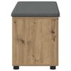 vidaXL Flurbank mit Kissen mit Speicher Artisan-Eiche 80 x 46 x 46 cm