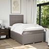 vidaXL Boxspringbett mit Matratze Taupe 120x190 cm Stoff