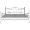 vidaXL Bett Grau Metall 140x200 cm