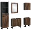 vidaXL Badezimmerm&ouml;bel-Set 5 stk. Wei&szlig; 38 x 33 x 160 cm Holzwerkstoff