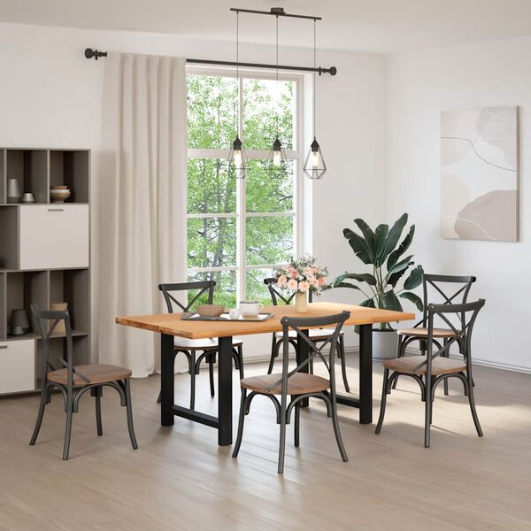 vidaXL Esstisch Hellbraun 180x100x74 cm Massivholz Eiche Rechteckig