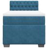 vidaXL Boxspringbett mit Matratze Blau 90x200 cm Samt