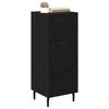 vidaXL Sideboard Schwarz Eichen-Optik 34 x 34,5 x 90 cm Holzwerkstoff