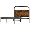 vidaXL Bettgestell ohne Matratze 100x200 cm R&auml;uchereiche Holzwerkstoff