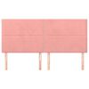vidaXL Kopfteil Rosa 160 x 5 x 118/128 cm Samt