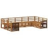 vidaXL Ecksofa Set 7 pcs Natur Massivholz Akazie