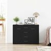 vidaXL Sideboard Schwarz Eichen-Optik 88x30x64 cm Holzwerkstoff