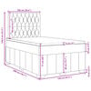 vidaXL Boxspringbett mit Matratze Hellgrau 120x200 cm Stoff