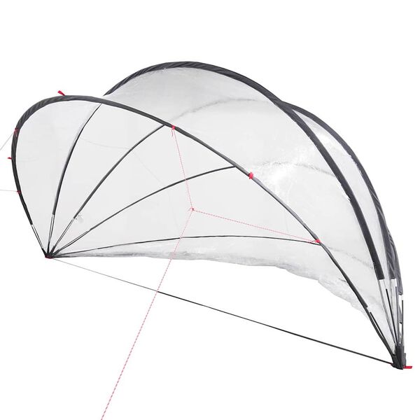 vidaXL Pool-Dome Transparent 472 x 460 x 229 cm PVC