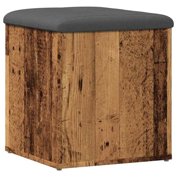 vidaXL Sitzbank mit Stauraum Altholz-Optik 42x42x45 cm Holzwerkstoff
