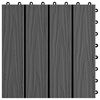vidaXL Terrassenfliese 3D-Design 11 pcs Schwarz 30 x 30 cm WPC