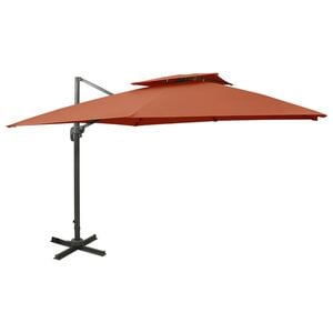 vidaXL Ampelschirm mit L&uuml;ftung 300x300 cm Terrakotta