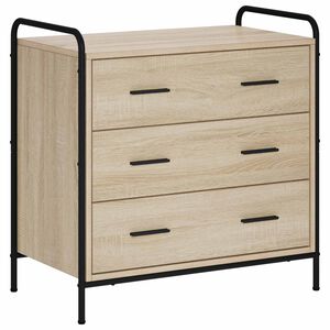 vidaXL Schubladenschrank Sonoma-Eiche 70 x 39,5 x 71 cm Holzwerkstoff