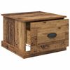 vidaXL Couchtisch mit Schubladen Altholz 50 x 50 x 35 cm Holzwerkstoff