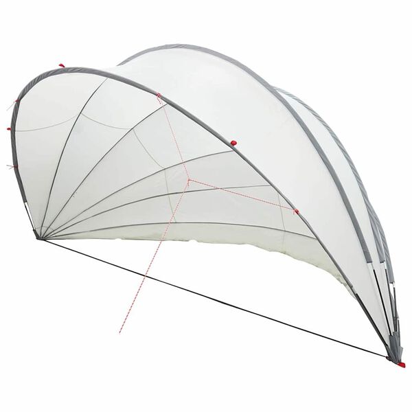 vidaXL Pool-Dome Grau und Orange 592 x 590 x 275 cm
