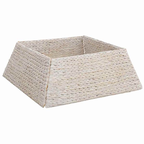 vidaXL Weihnachtsbaumkragen Weiß 70 x 70 x 28 cm Wasserhyazinthe