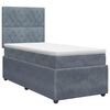 vidaXL Boxspringbett mit Matratze Dunkelgrau 90 x 190 cm Samt