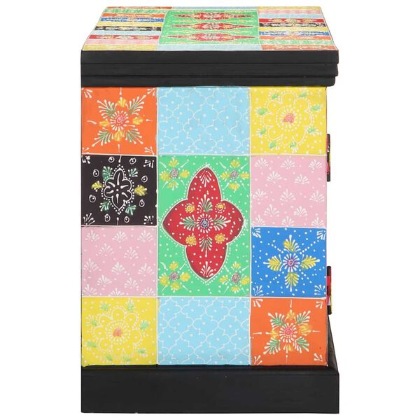 vidaXL TV-Schränk Mehrfarbig 100 x 35 x 50 cm Massivholz Mango