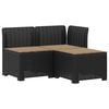 vidaXL 3-Sitzer Garten Sofa mit Kissen Rattan-Look 3-Sitzer PP