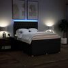 vidaXL Boxspringbett mit Matratze Schwarz 140x200 cm Stoff