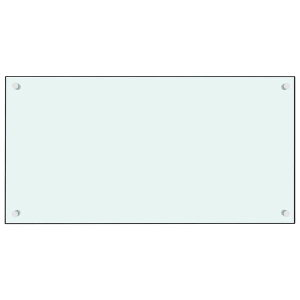 vidaXL Küchenrückwände 2 Stk. Weiß 80x60 cm Hartglas