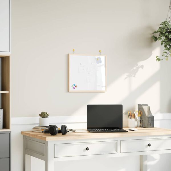 vidaXL Magnetisches Whiteboard mit massivem Kiefernholzrahmen 40x40 cm