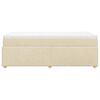 vidaXL Boxspringbett mit Matratze Creme 90x200 cm Stoff