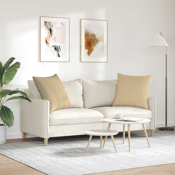 vidaXL Sofakissen 2 St&uuml;ck Grau-Gr&uuml;n 60 x 60 cm Cordstoff